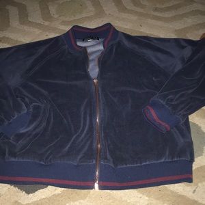 Velvet bomber jacket